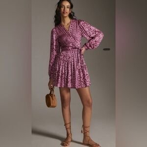 Anthropologie Omika wrap dress size L